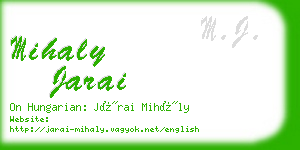 mihaly jarai business card
